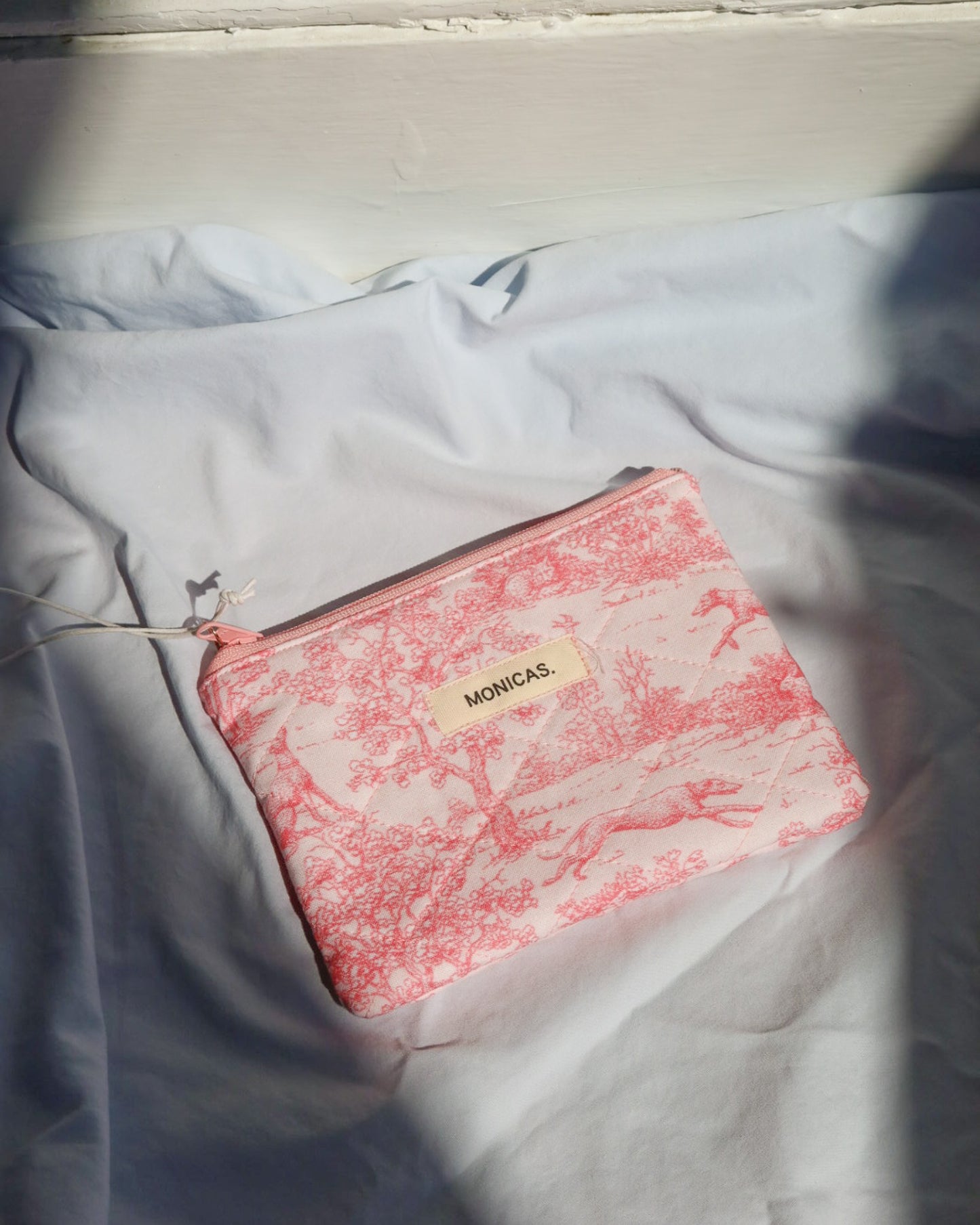 Pink Toile De Jouy Eco-Mini Pouch