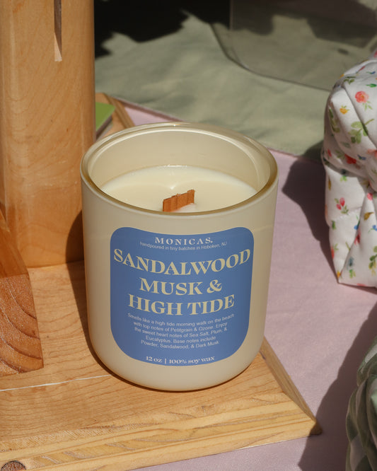 Sandalwood Musk & High Tide Soy Candle