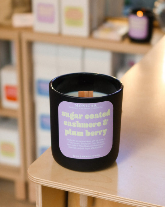 Sugar Coated Cashmere & Plum Berry Soy Candle